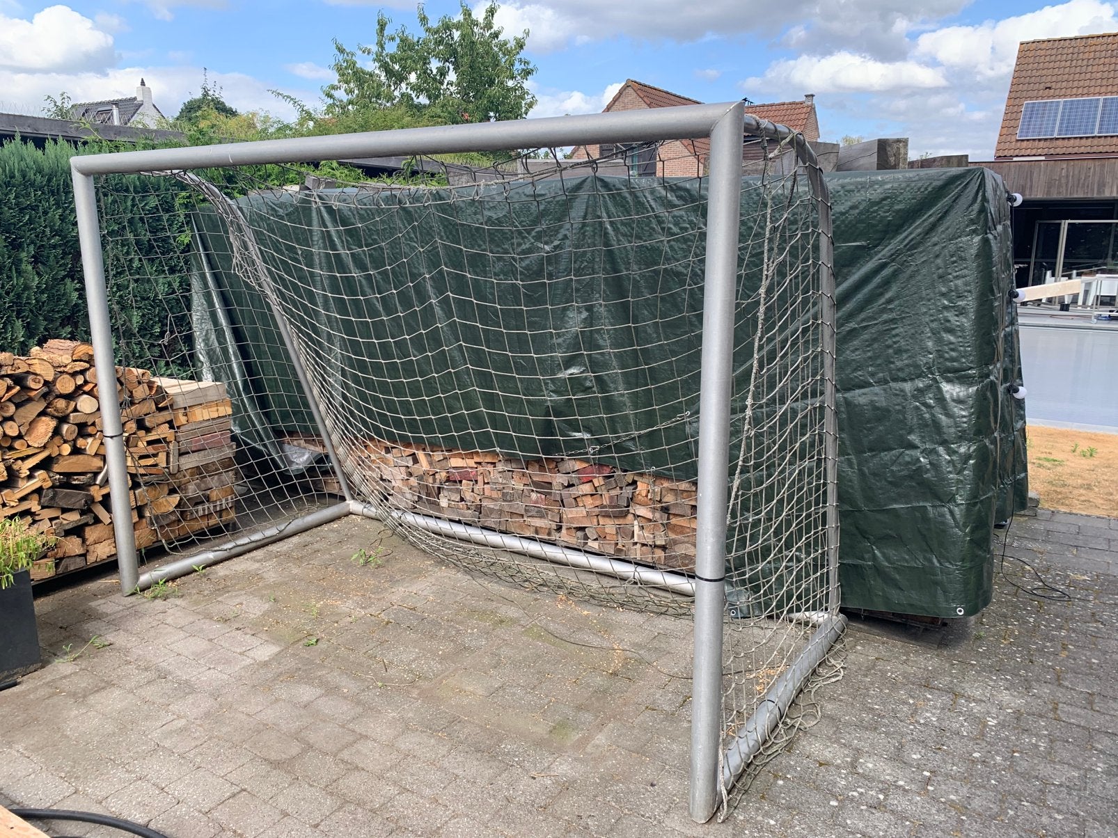 Voetbaldoel 3 meter op 2 meter, Sport en Fitness, Ophalen, Gebruikt