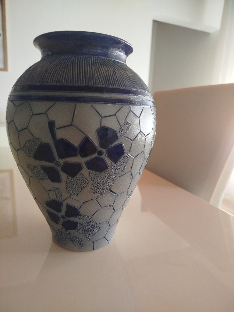 Magnifique vase Grès de la roche, signé Jos Kalb, Enlèvement