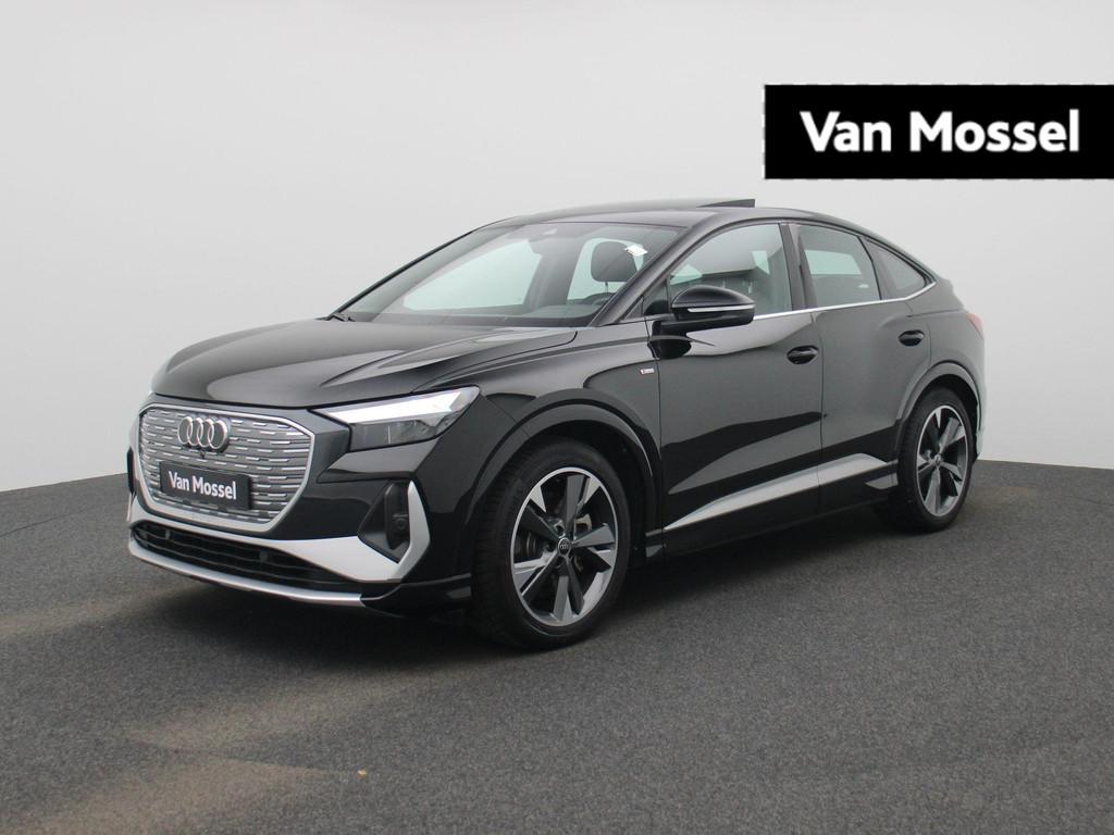 Audi Q4 Sportback e-tron 40 S Line PANO | LEDER | LED | CAME, Auto's, Gebruikt, 82 kWh, Zwart, 2120 kg