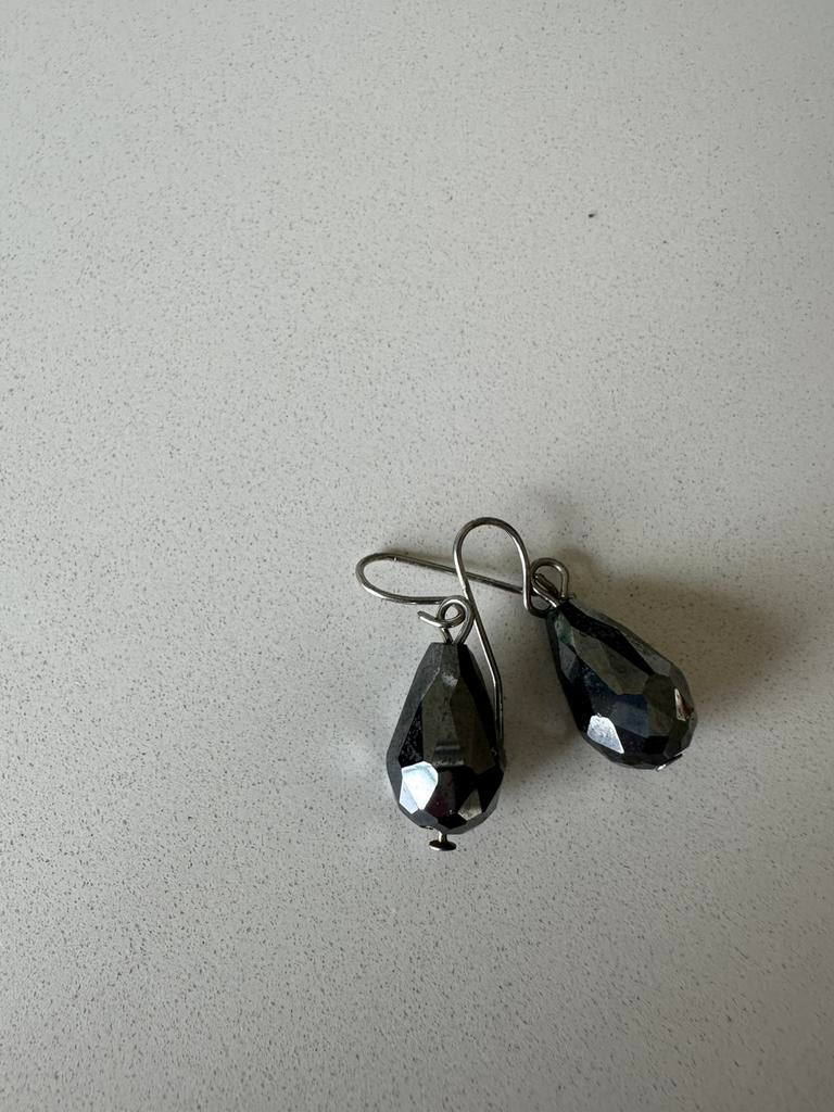 Oorbellen, Bijoux, Sacs & Beauté, Boucles d'oreilles, Enlèvement ou Envoi, Comme neuf, Noir
