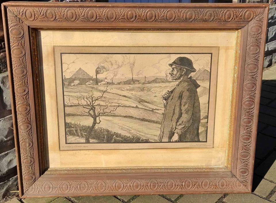 Lithographie le borain de André blandin, Enlèvement ou Envoi