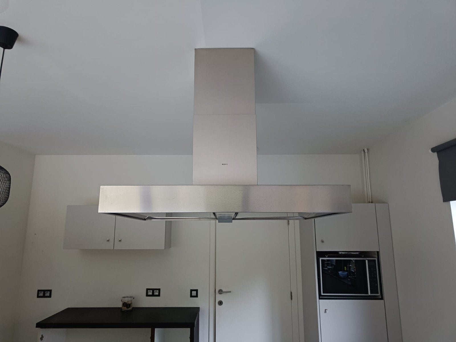 Grote RVS afzuigkap in goede staat., Electroménager, Hottes, Enlèvement