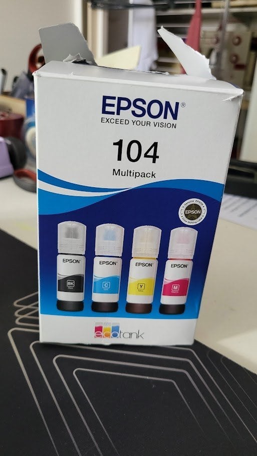 inktflessen EPSON  - type 104, Informatique & Logiciels, Enlèvement ou Envoi, Neuf, Autres types, Epson