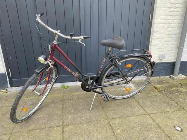 Klassieke damesfiets “Topmaster” – bordeaux-zwart, Vélos & Vélomoteurs, Vélos | Femmes | Vélos pour femme, Utilisé, Autres marques