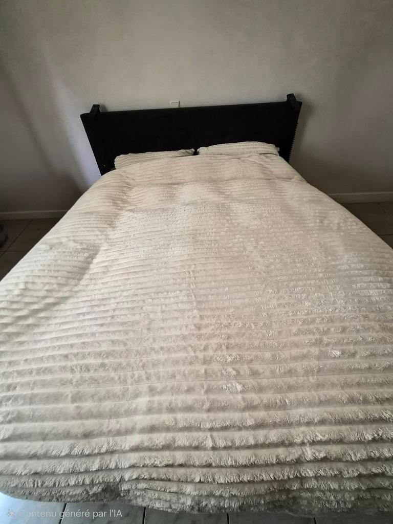 Lit electrique, 210 cm, Tissus Boxsprings, Comme neuf, Enlèvement