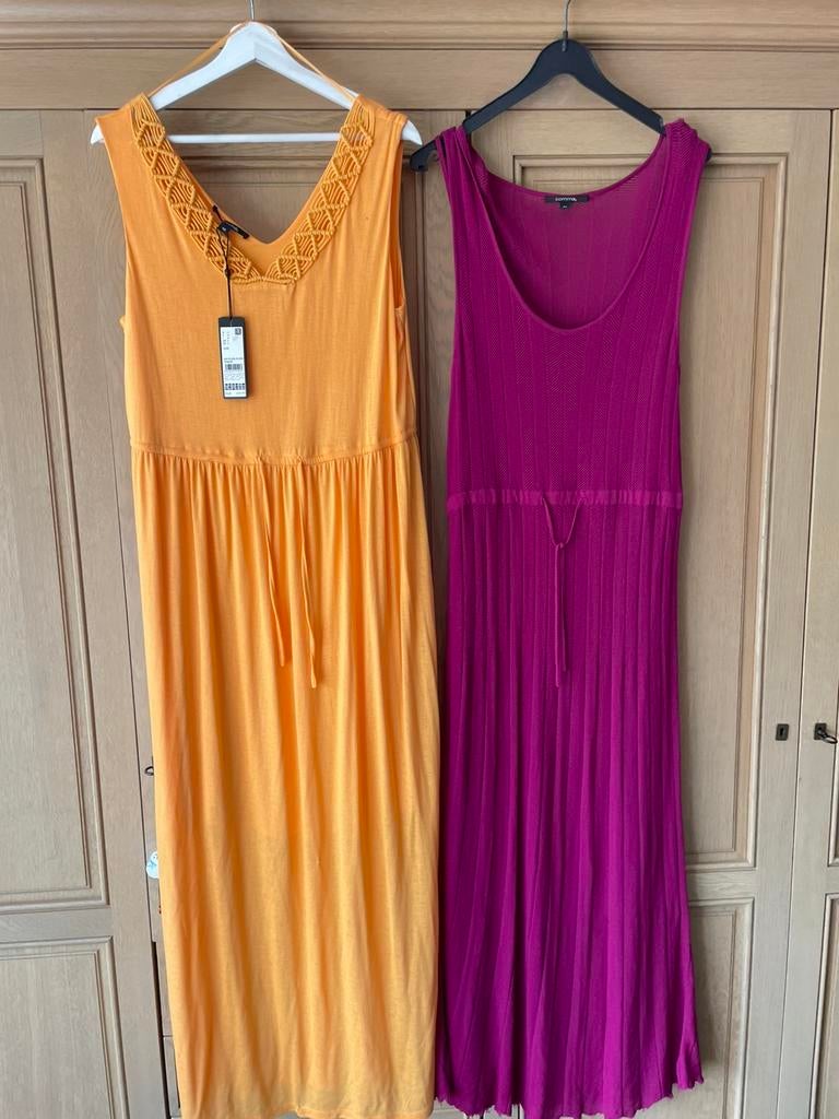 2 mooie lange kleedjes, Ophalen, Maat 42/44 (L), Nieuw, Oranje
