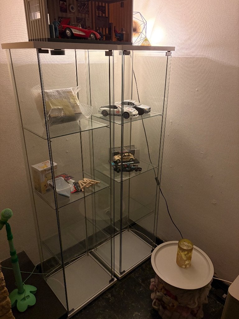 2 glazen kastjes met lampje, Ophalen of Verzenden, Nieuw