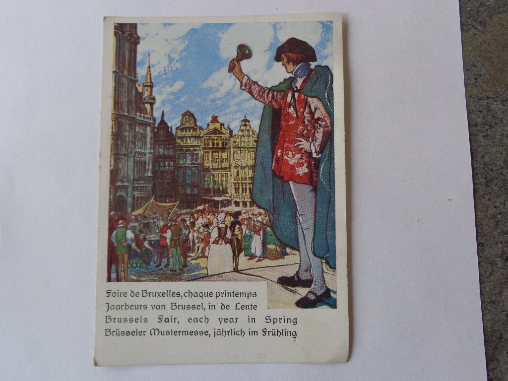 1 ancienne carte postale de la foire de Bruxelles, Enlèvement