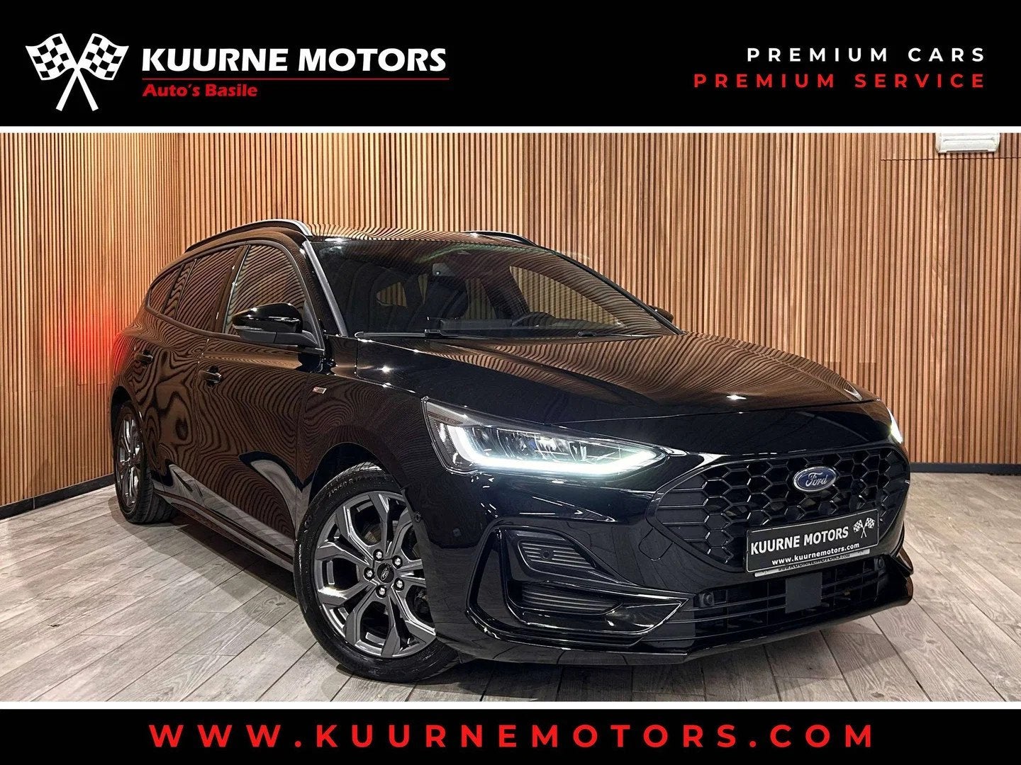 Ford Focus SW 1.0 EcoBoost PowerShift ST-Line Alu17"/Cruise/, Parkeerassistent, Stof, Gebruikt, Zwart