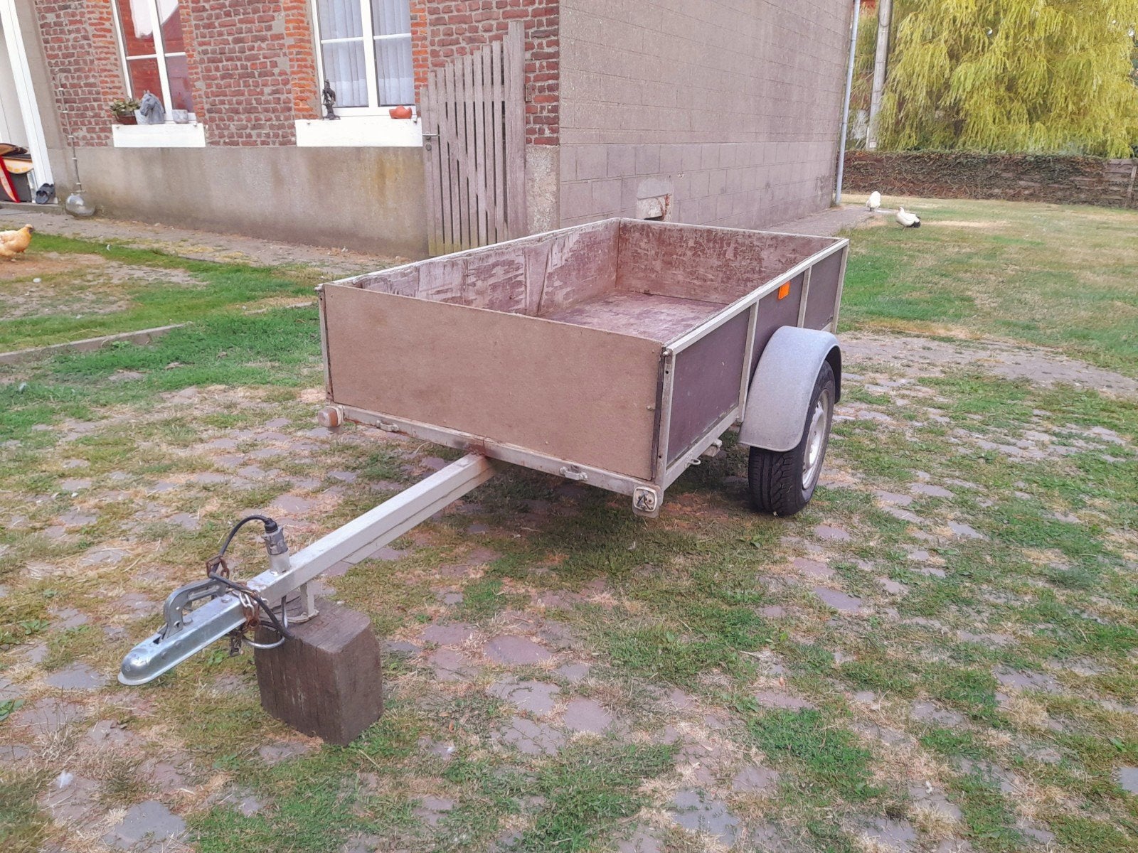 aanhangwagen 210x110 nieuwe banden in zeer goed staat, Auto diversen, Aanhangers en Bagagewagens, Ophalen