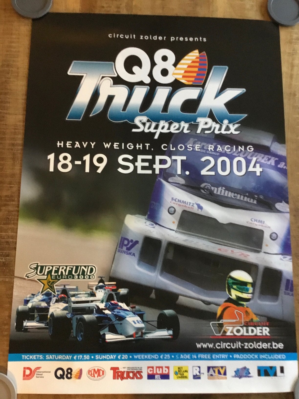 Affiche truck gp zolder 2004, Ophalen of Verzenden, Zo goed als nieuw