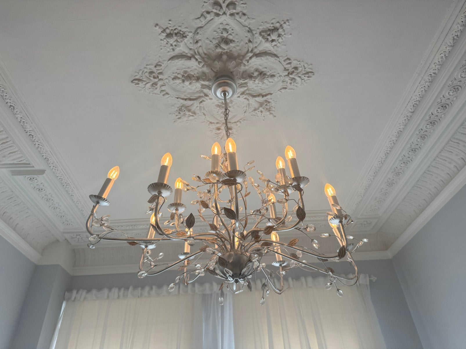 Grote plafond luster 100cm x 70cm, Huis en Inrichting, Ophalen, Zo goed als nieuw, Metaal