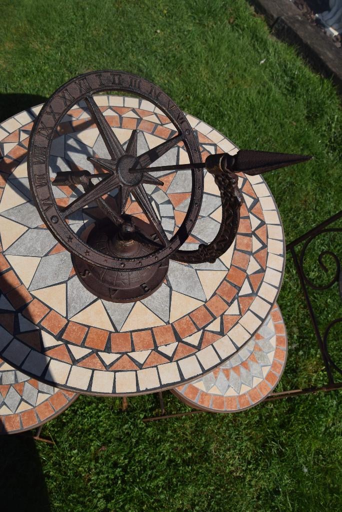 GEPATINEERDE GIETIJZEREN ZONNEWIJZER, Tuin en Terras, Zonnewijzers, Ophalen of Verzenden, Nieuw