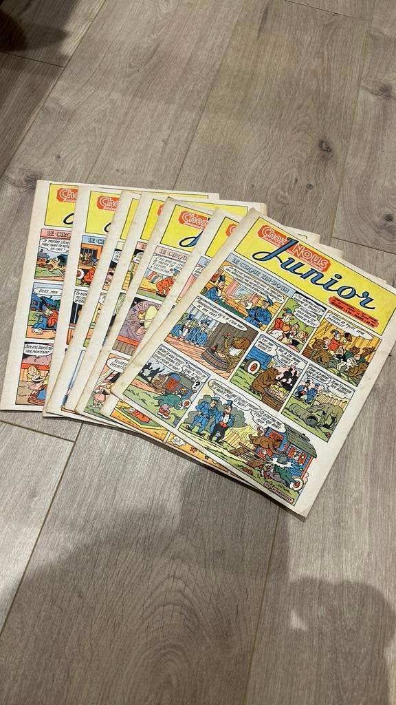 Chez nous junior 1955   7 numéros, Livres, BD, Enlèvement ou Envoi, Utilisé