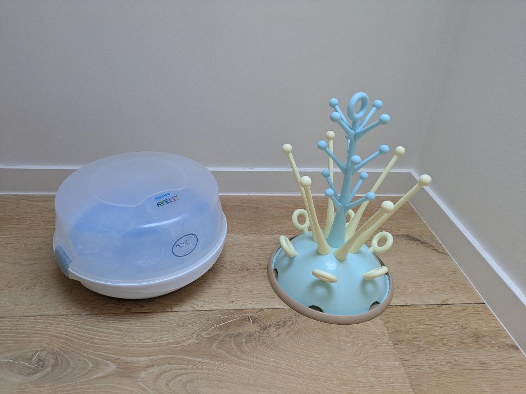 Sterilisator avent + flessenrek, Kinderen en Baby's, Ophalen, Gebruikt, Sterilisator