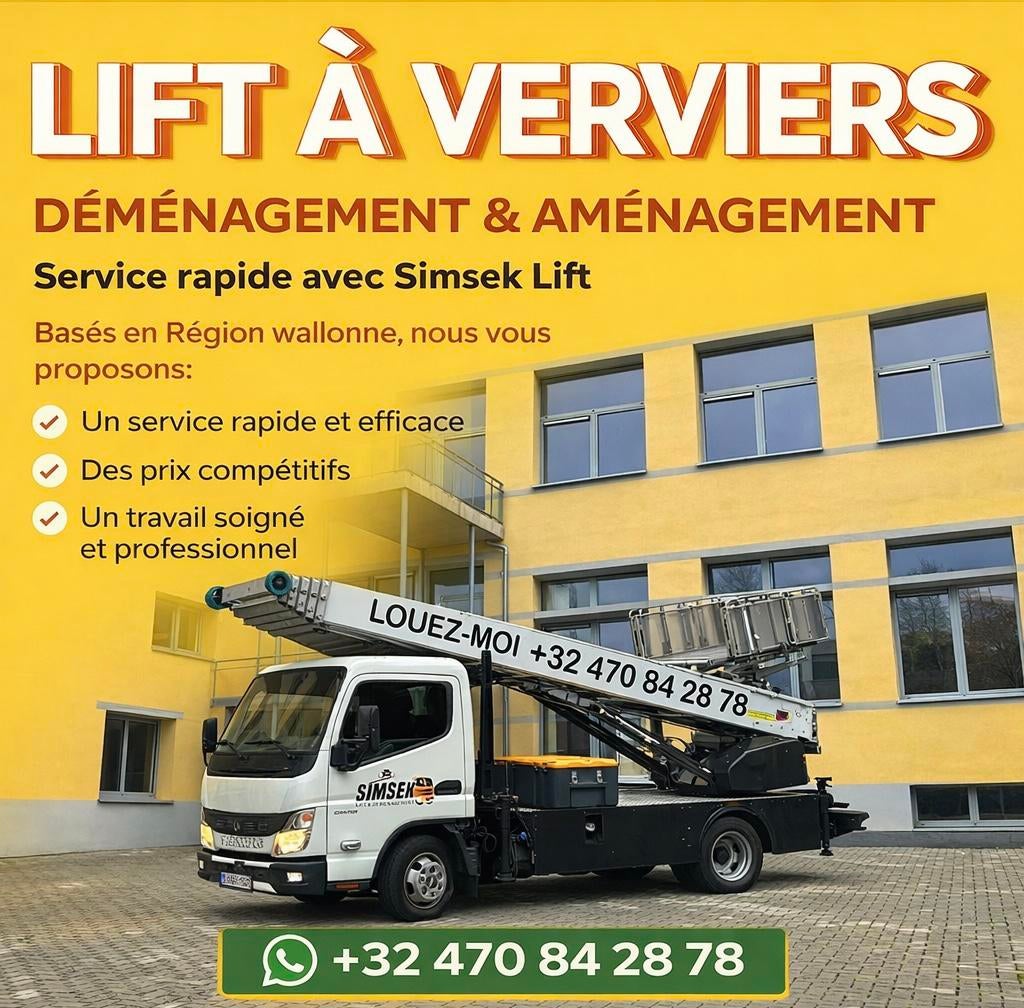 Service de lift avec simsek lift disponible 7j sur 7, Enlèvement ou Envoi