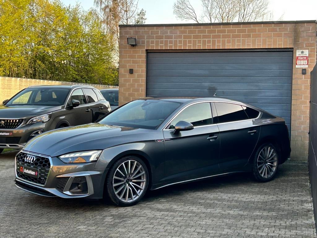 Audi A5 2.0 TDI35 S-Line Automaat Navi Bi-Xenon Cruise, Auto's, Audi, USB, 4 cilinders, Leder en Stof, Bedrijf