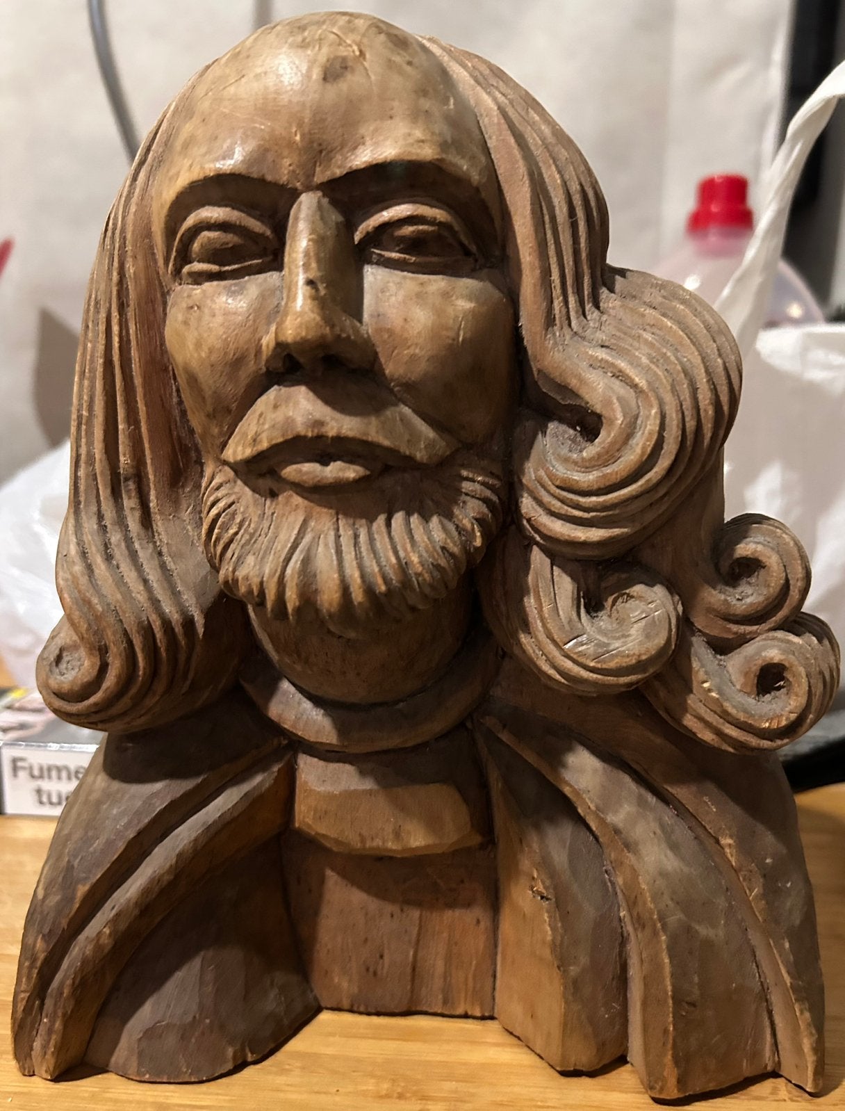 Buste van Roman Likus, Ophalen of Verzenden, Hout, Buste