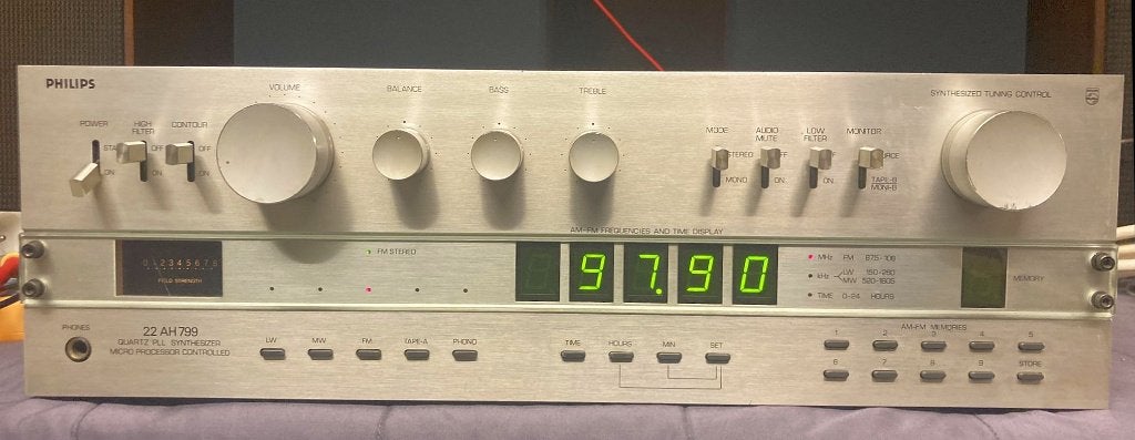 Philips 22AH799 receiver, Audio, Tv en Foto, Versterkers en Ontvangers, Zo goed als nieuw, Ophalen, Overige merken, Minder dan 60 watt