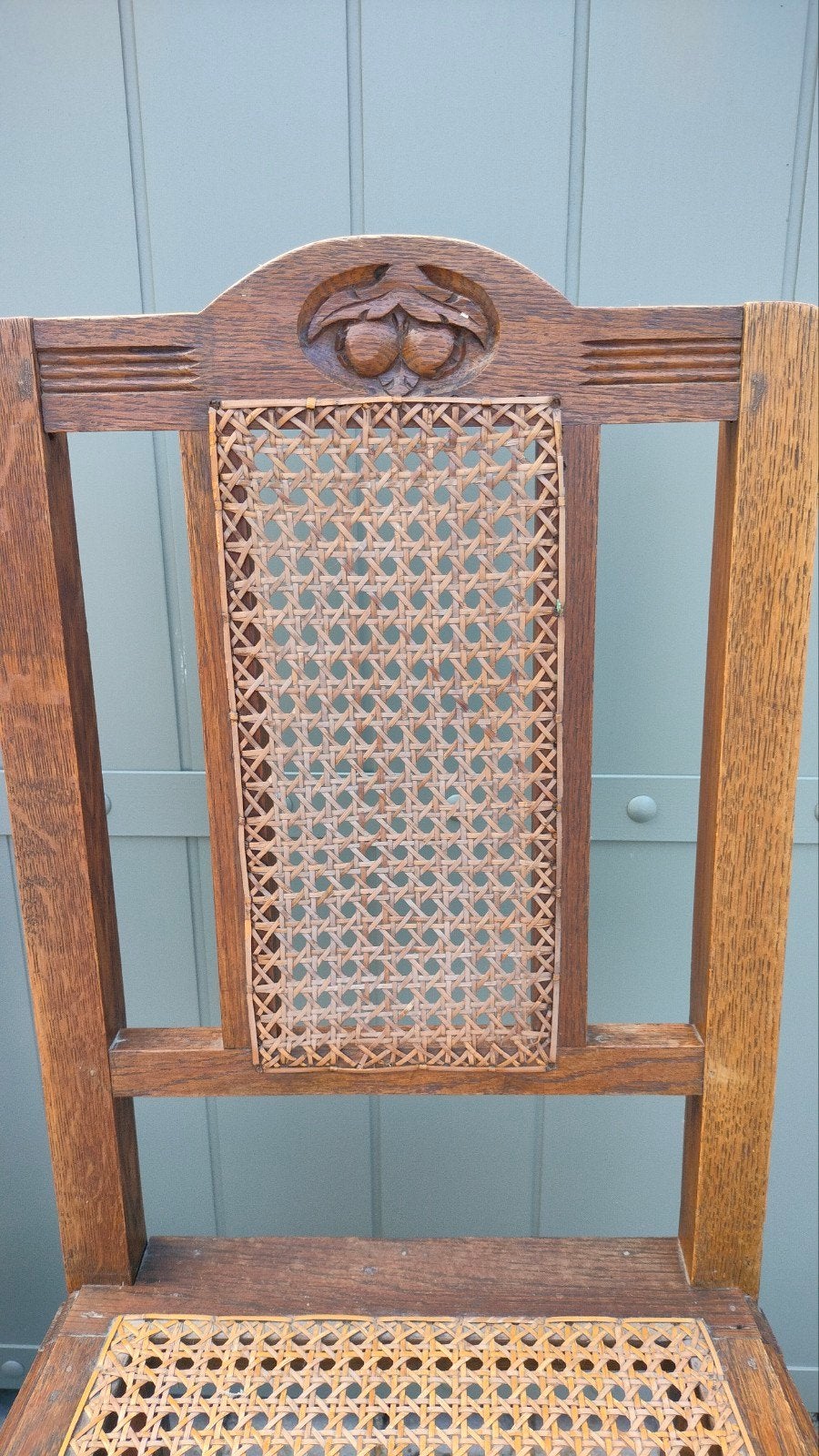 GRATIS 6 antiek eiken Art Deco  stoelen, Antiek en Kunst, Ophalen