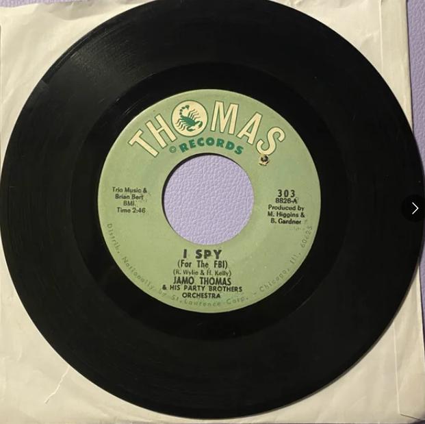 Jamo Thomas & His Party Brothers Orchestra I Spy For The FBI, Gebruikt, Originele persing, 7 inch, Single