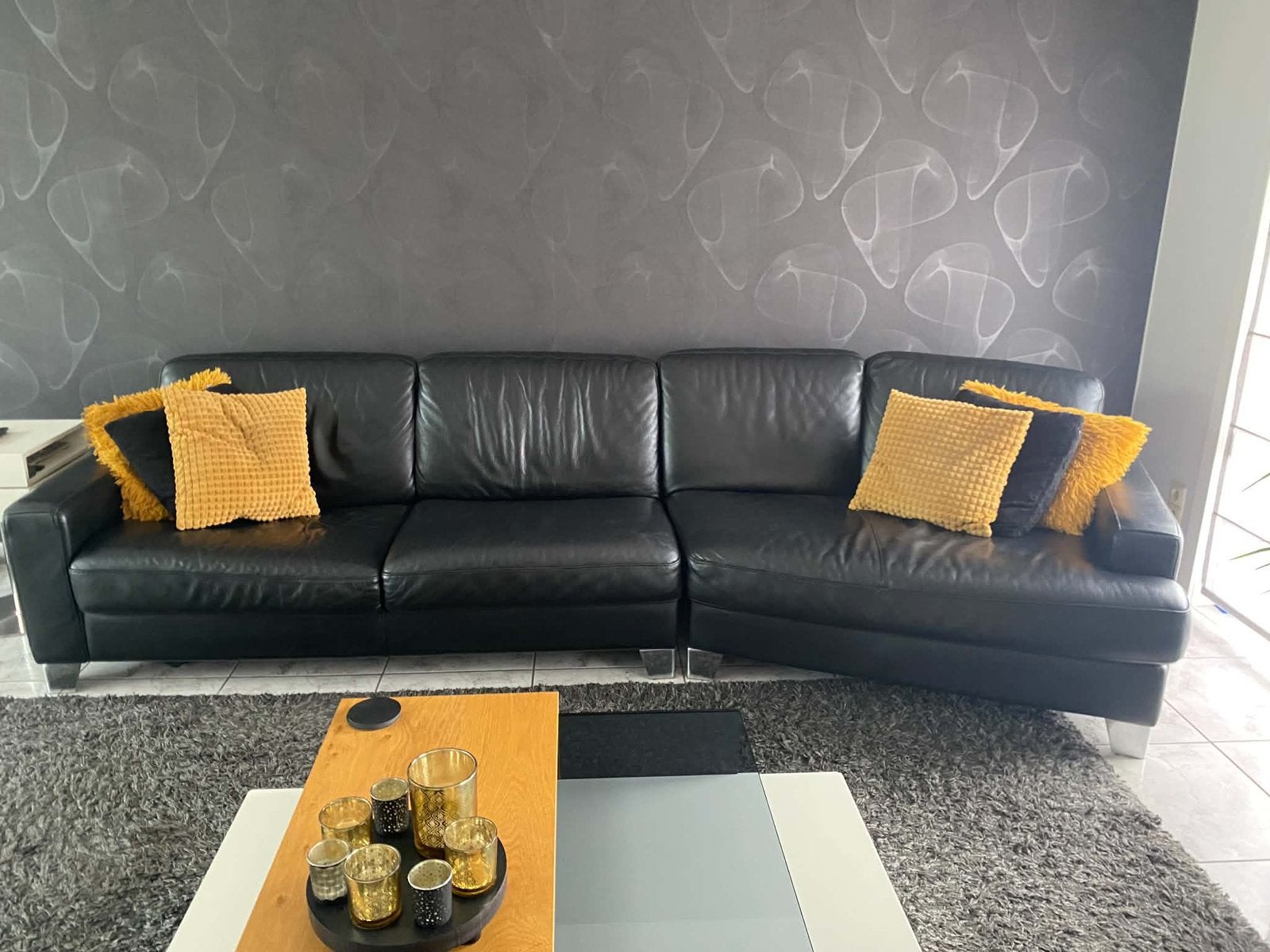 Zetel leer Natuzzi, Huis en Inrichting, Ophalen, Gebruikt, 300 cm of meer, Leer