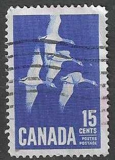 Canada 1963 - Yvert 337 - Oies - 15 c. (ST), Envoi, Affranchi