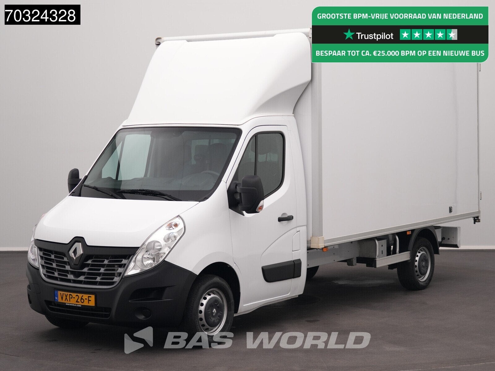 Renault Master 130PK Bakwagen Achterdeuren Airco Cruise Euro, Auto's, Stof, Gebruikt, Euro 6, 4 cilinders