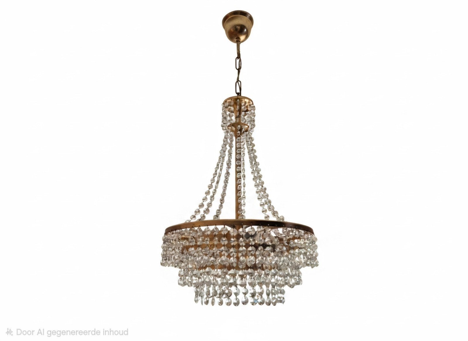lustre en cristal, Maison & Meubles, Enlèvement, Comme neuf, Métal, E14 (petit)