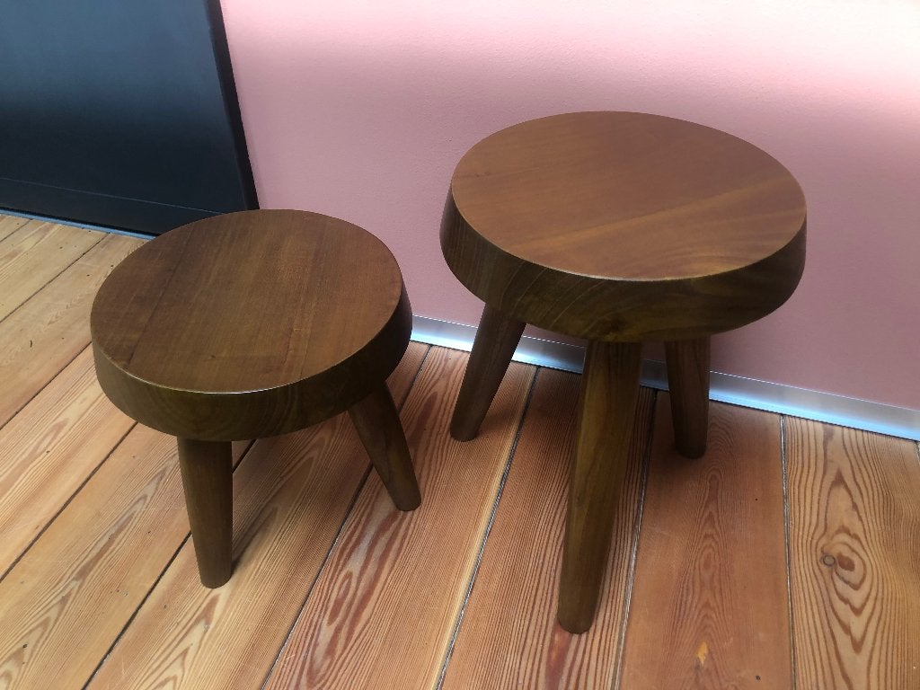 Kruk stool bijzettafeltje krukje perriand jeanneret, Huis en Inrichting, Ophalen, Zo goed als nieuw, Hout