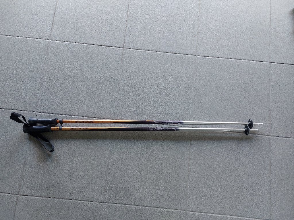 Bâtons de ski (115 cm et 121 cm), Sports & Fitness, Autres marques, Enlèvement, Utilisé, Bâtons