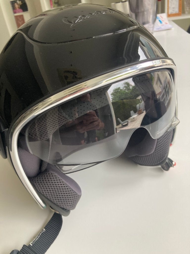 Casque Vespa Jet VJ1 Large, noir (nouveau prix 200€), Motos, Autres marques, Femmes, Seconde main, Casque jet