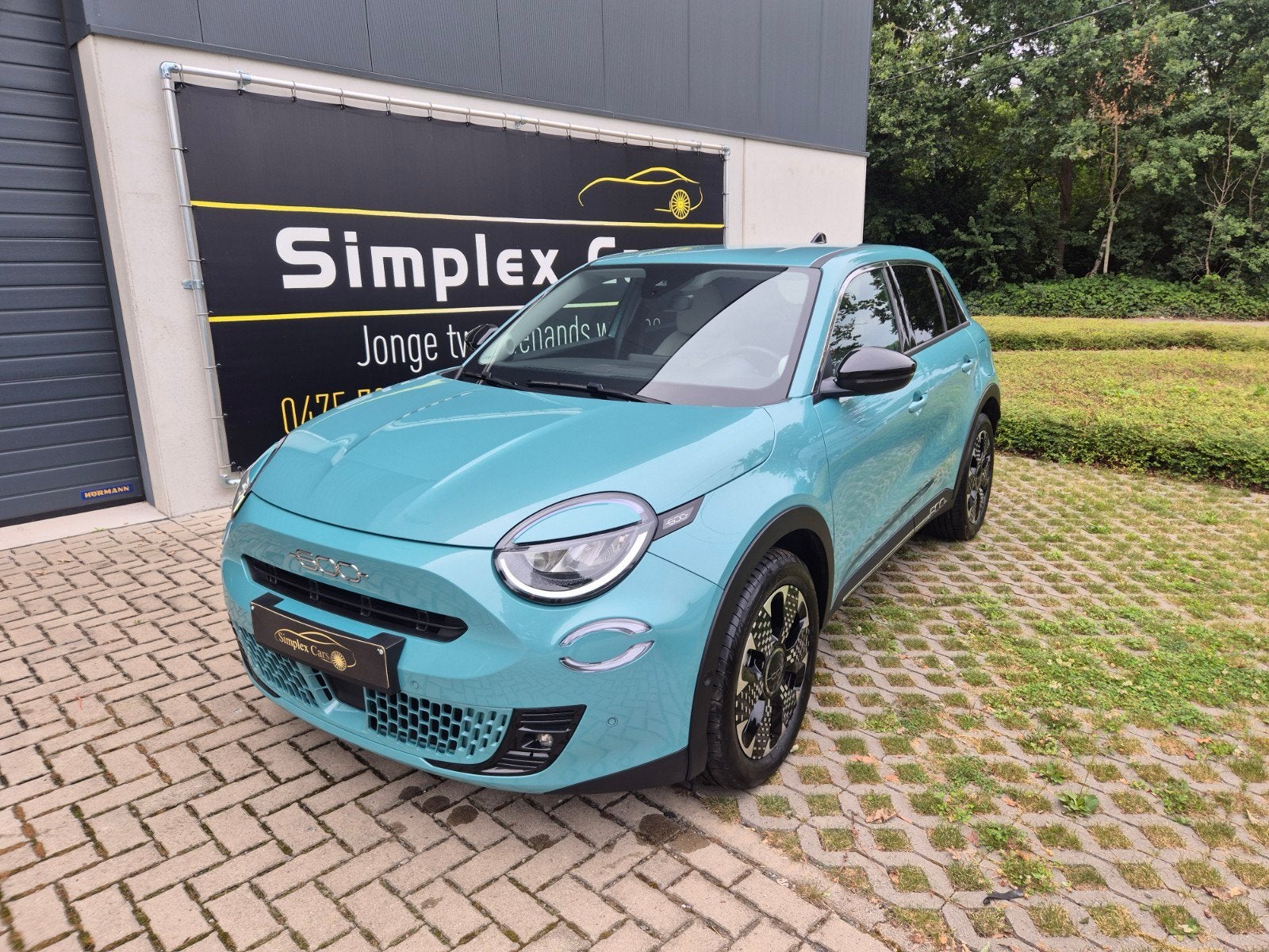FIAT 600..HYBRIDE..AUTOMAAT!!! .. LA PRIMA..IN TOPSTAAT, Auto's, 1199 cc, Blauw, Leder, Bedrijf