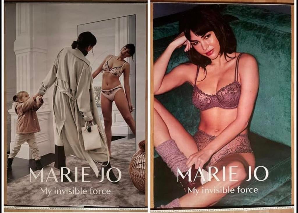 Affiche’s lingerie, Ophalen of Verzenden, Deurposter of groter, Rechthoekig Staand, Overige onderwerpen
