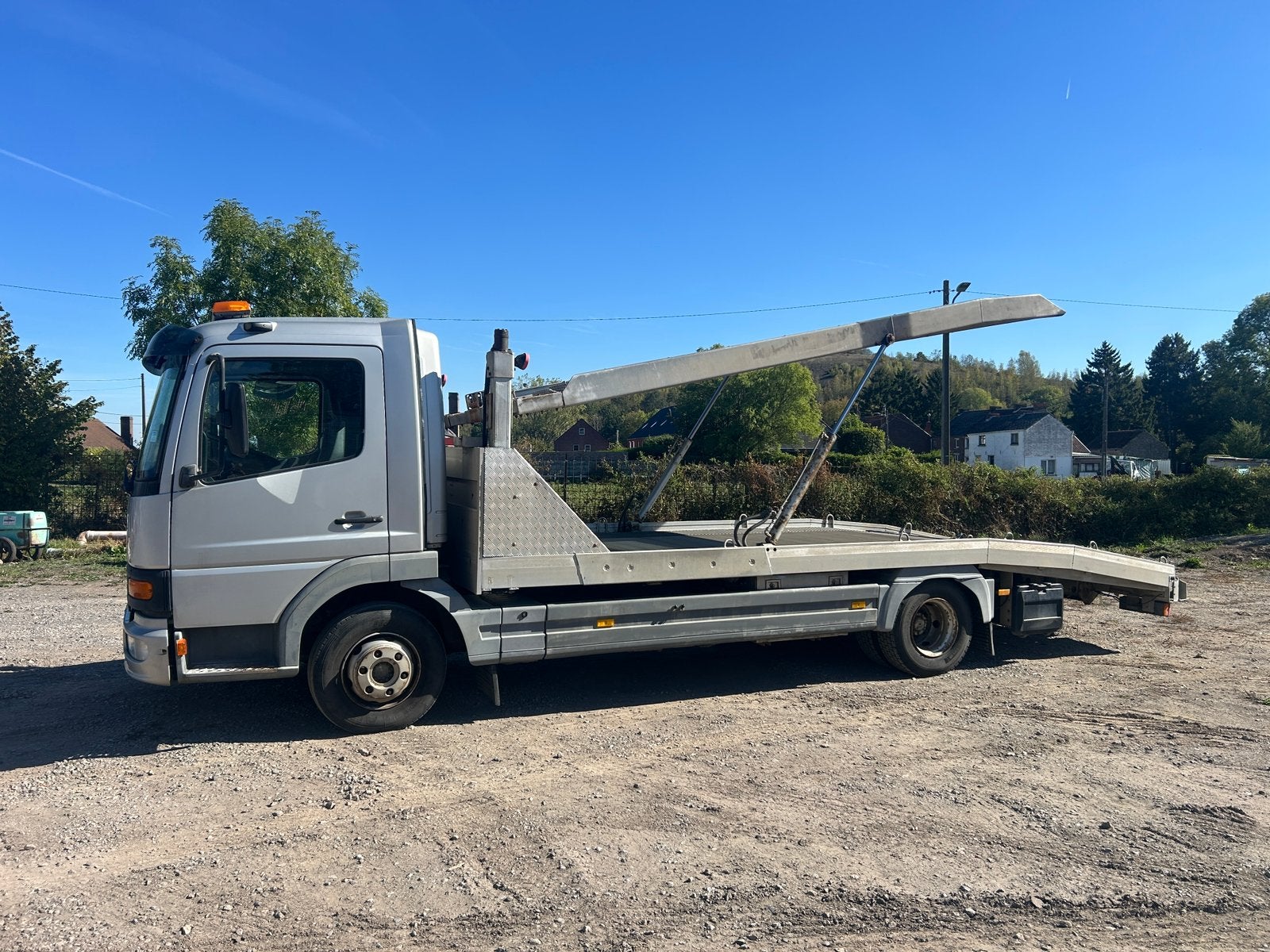 Mercedes atego 818 plateau 2 voitures, Autos, Argent ou Gris, Achat, Entreprise, Diesel