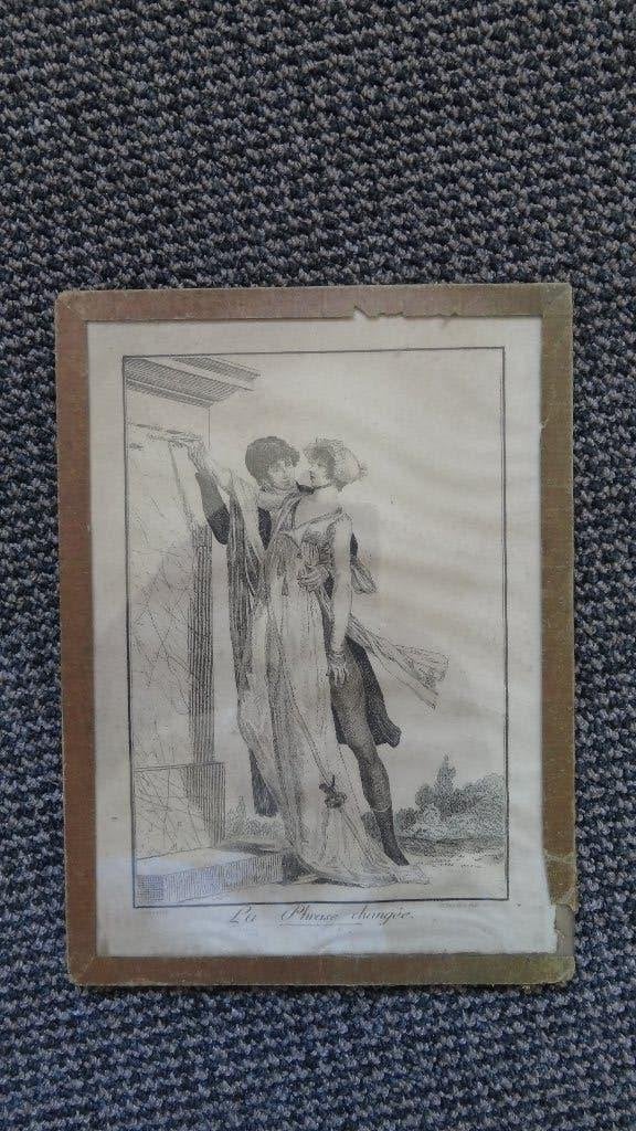 La phrase changée, prent van Maquet ca 19x14 cm, Verzenden