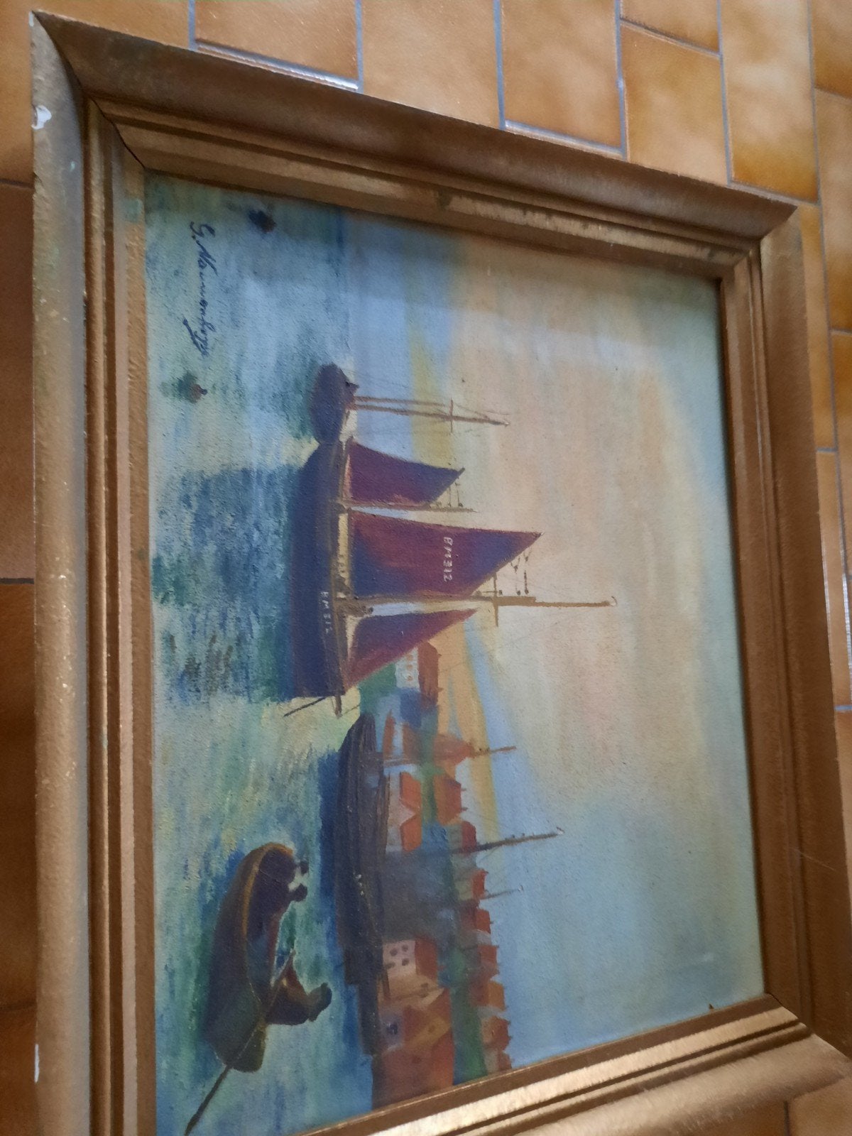schilderij vintage, Antiek en Kunst, Ophalen, Vintage