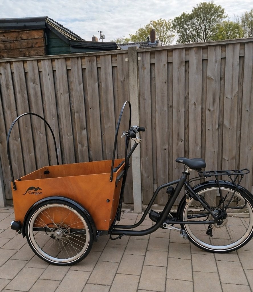 Bakfiets cangoo Easy, Fietsen en Brommers, Elektrisch, Zo goed als nieuw, 2 kinderen, Schijfrem