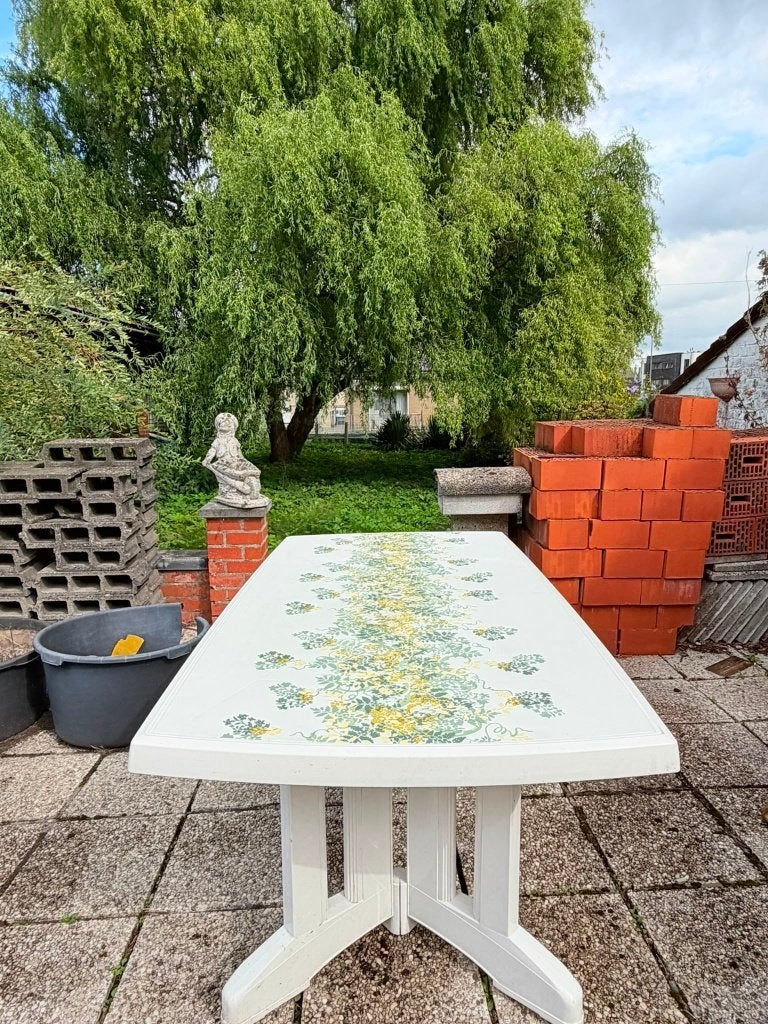 Retro tuintafel Lawn Comfort kunststof, Enlèvement, Comme neuf, Rectangulaire, Synthétique