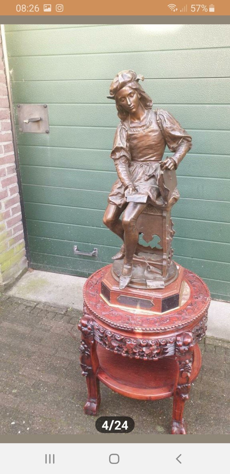 gezocht antieke bronzen of marmeren beelden, Enlèvement