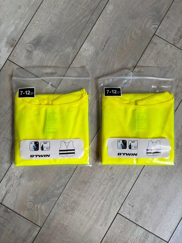 2 fluohesjes kids 7-12 jaar, Fietsen en Brommers, Ophalen, Kinderen, Nieuw, Btwin
