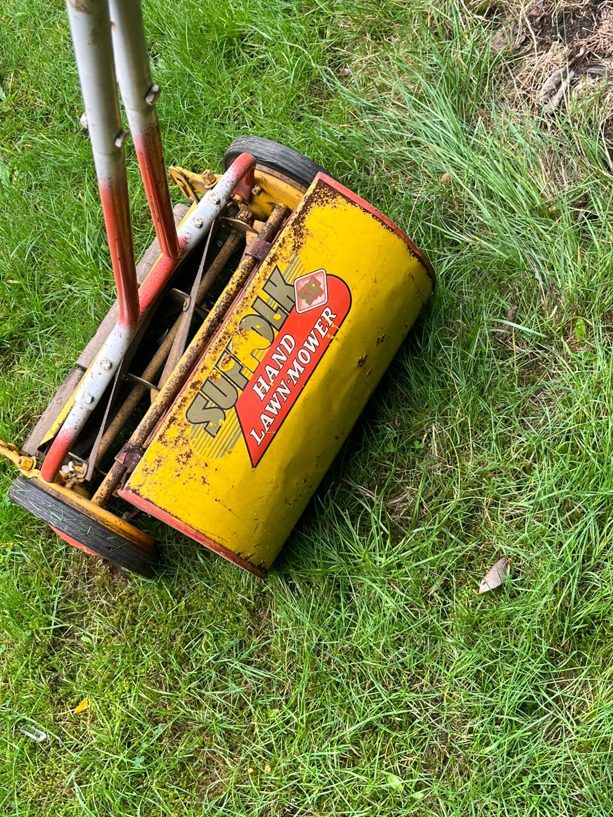 Vintage grasmaaier, Tuin en Terras, Ophalen, Gebruikt, Handgrasmaaier, Opvangbak