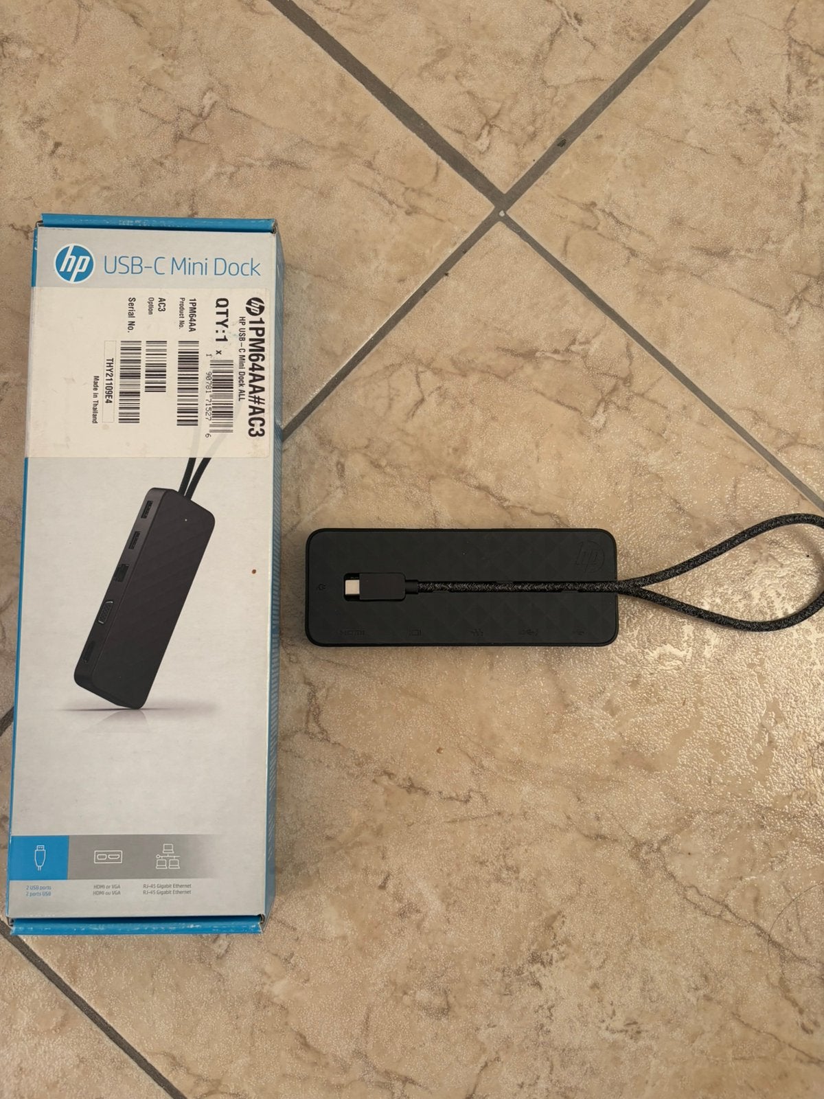 USB-C Mini Dock HP, Computers en Software, Ophalen, Zo goed als nieuw