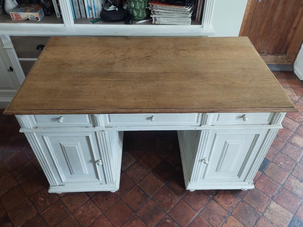 Bureau en bois massif, Maison & Meubles, Bureaux, Enlèvement, Démontable, Utilisé, Bois