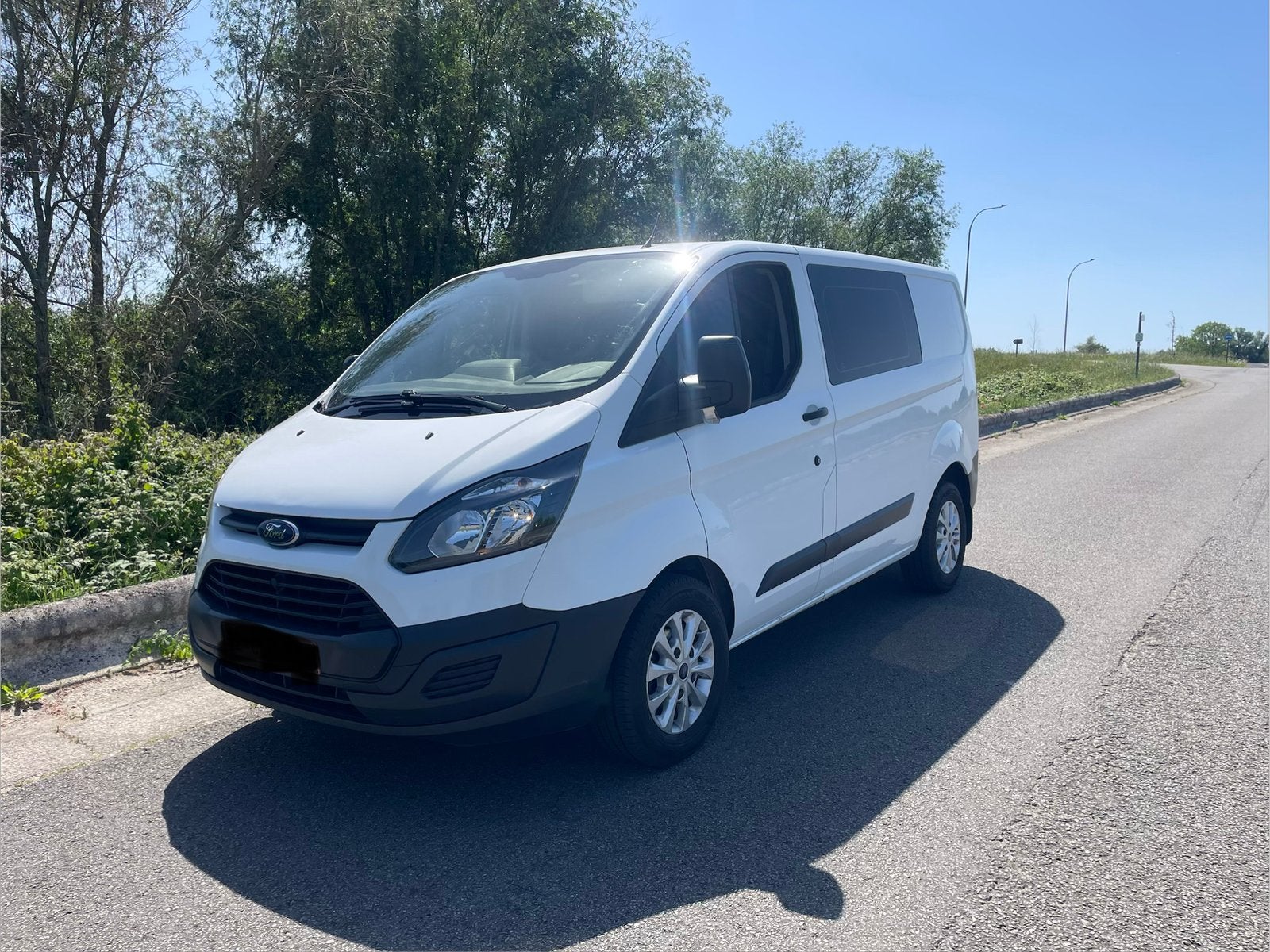 Ford Custom 2.2 TDCI, Auto's, Voorwielaandrijving, Euro 5, Stof, Zwart