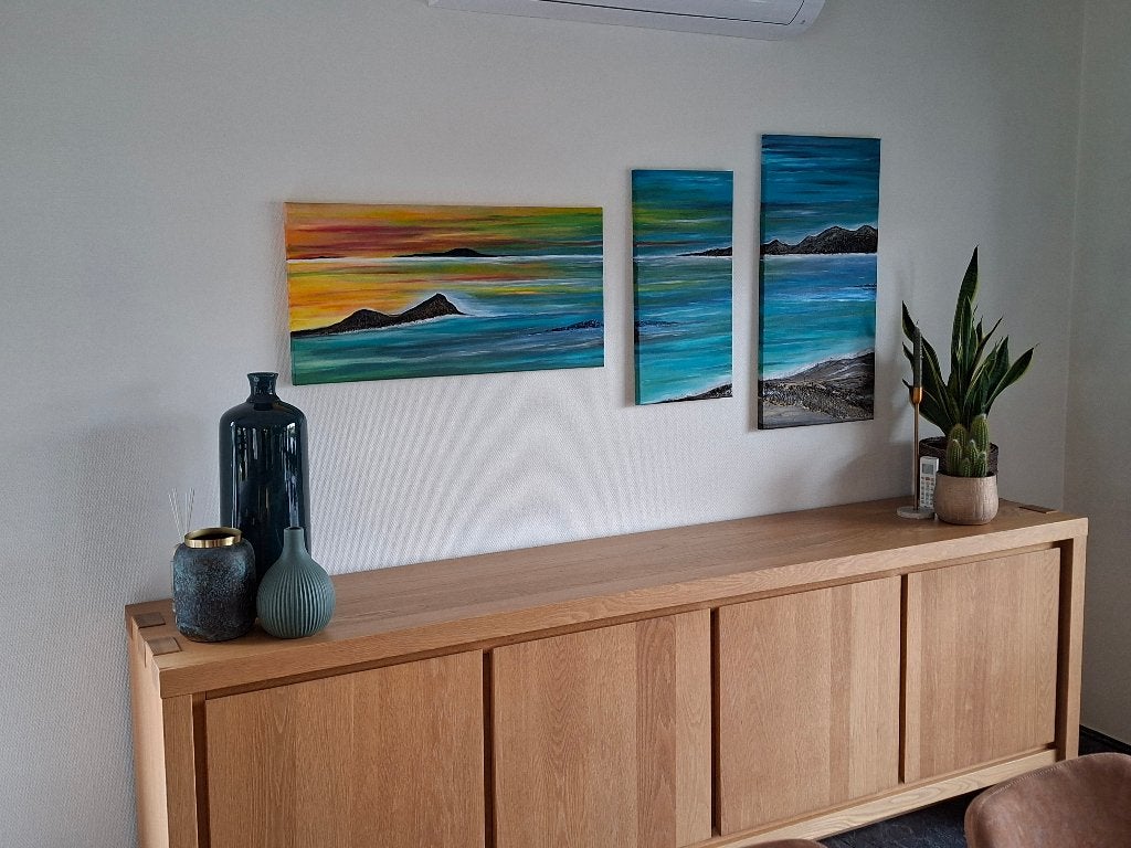 Schilderij 3-luik, Ophalen, Zo goed als nieuw, Schilderij, Oorspronkelijke maker