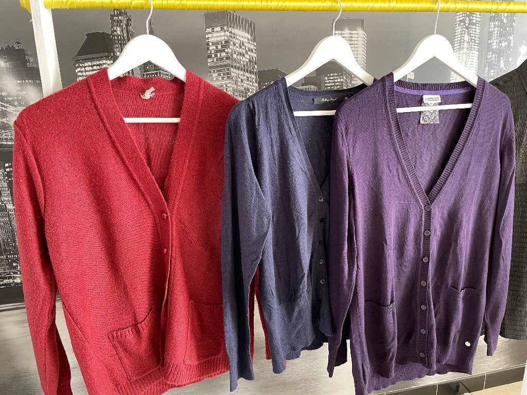 pakket - 3 cardigans dames - L - GRATIS blouse, Verzenden, Gedragen, Maat 42/44 (L)