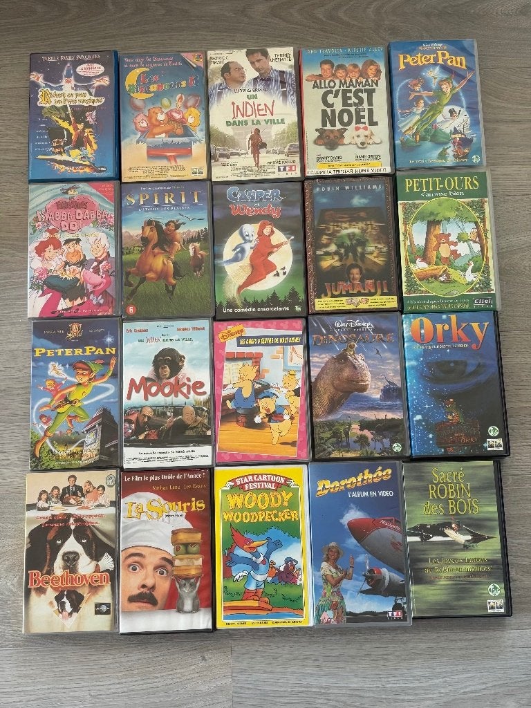 65 Films VHS pour enfants (Disney) et autre comédies, Tous les âges, Comme neuf, Enlèvement, Film pour enfants