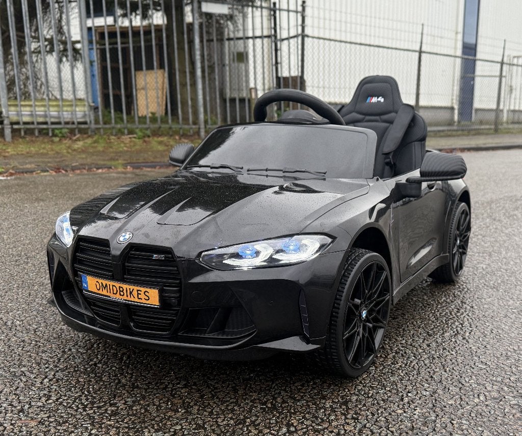 BMW M4 12v zwart Afstands. - Bleutooth - Led - Leder - Rubb!, Ophalen of Verzenden, Nieuw