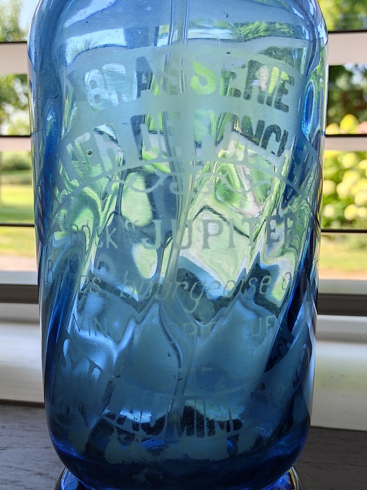 Blauwe Franse Siphon Syphon Sifon Spuitwaterfles Seltzer, Antiek en Kunst, Verzenden